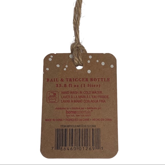 Rae Dunn CHILL Clear Glass Bottle Bail & Trigger Closure Red Letters NWT 2017 - Picture 10 of 12